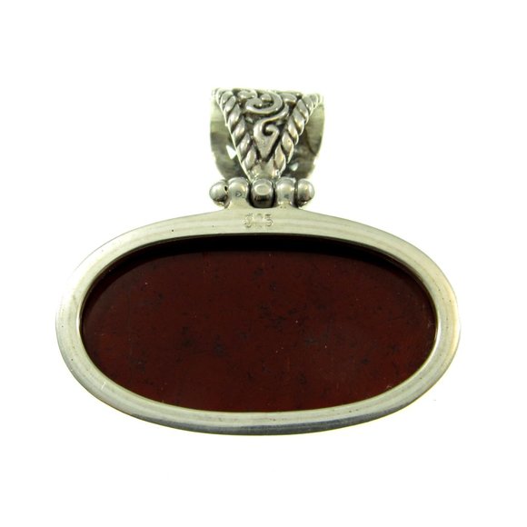 Handcrafted Solid 925 Sterling Silver & Carnelian Gemstone Pendant, Made in Bali - Picture 5 of 5